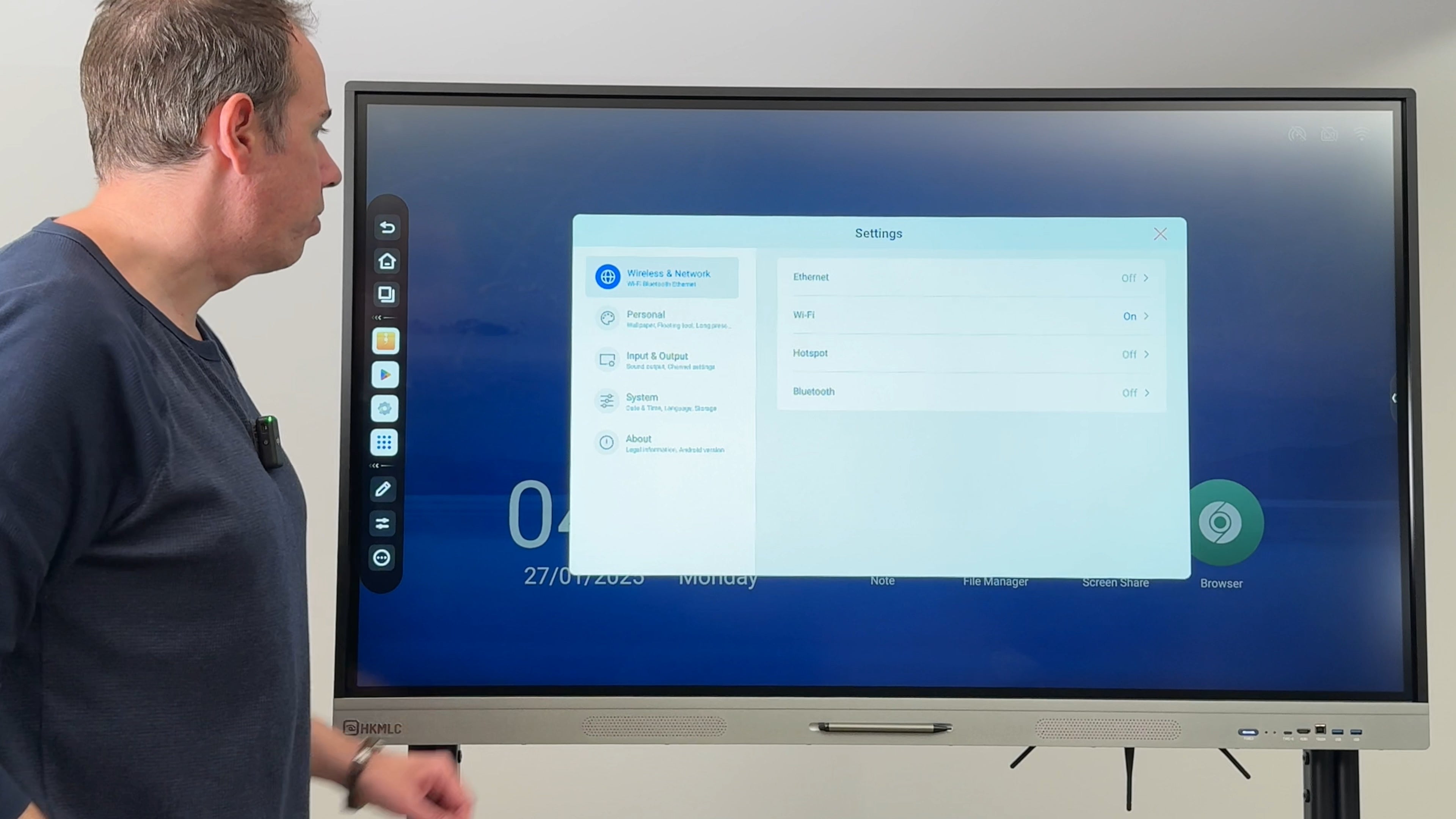 How to Set Up Date, Time, and Language Preferences on HKMLC Smart Board