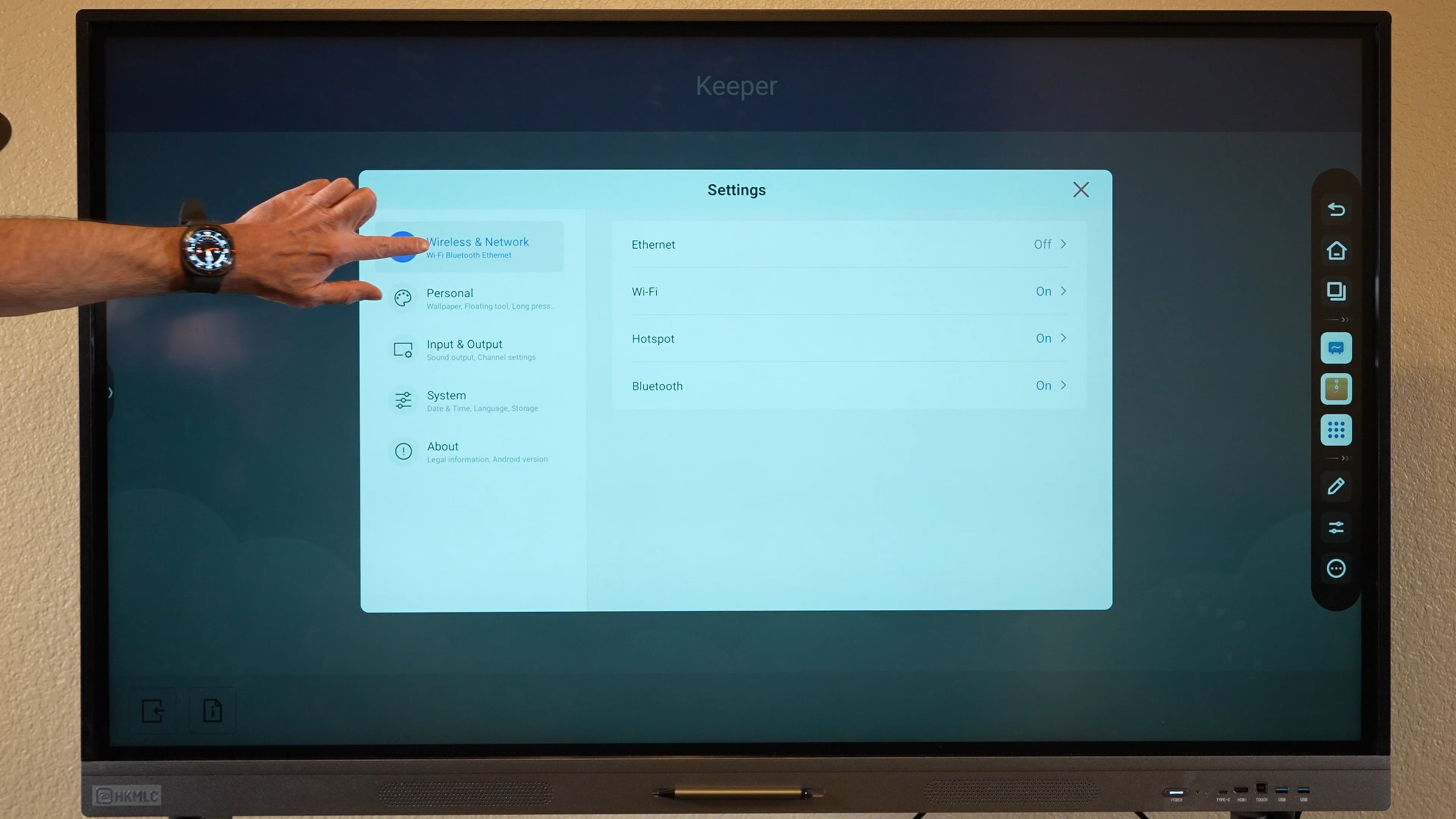 How to Set Up Network Connections on HKMLC Smart Board