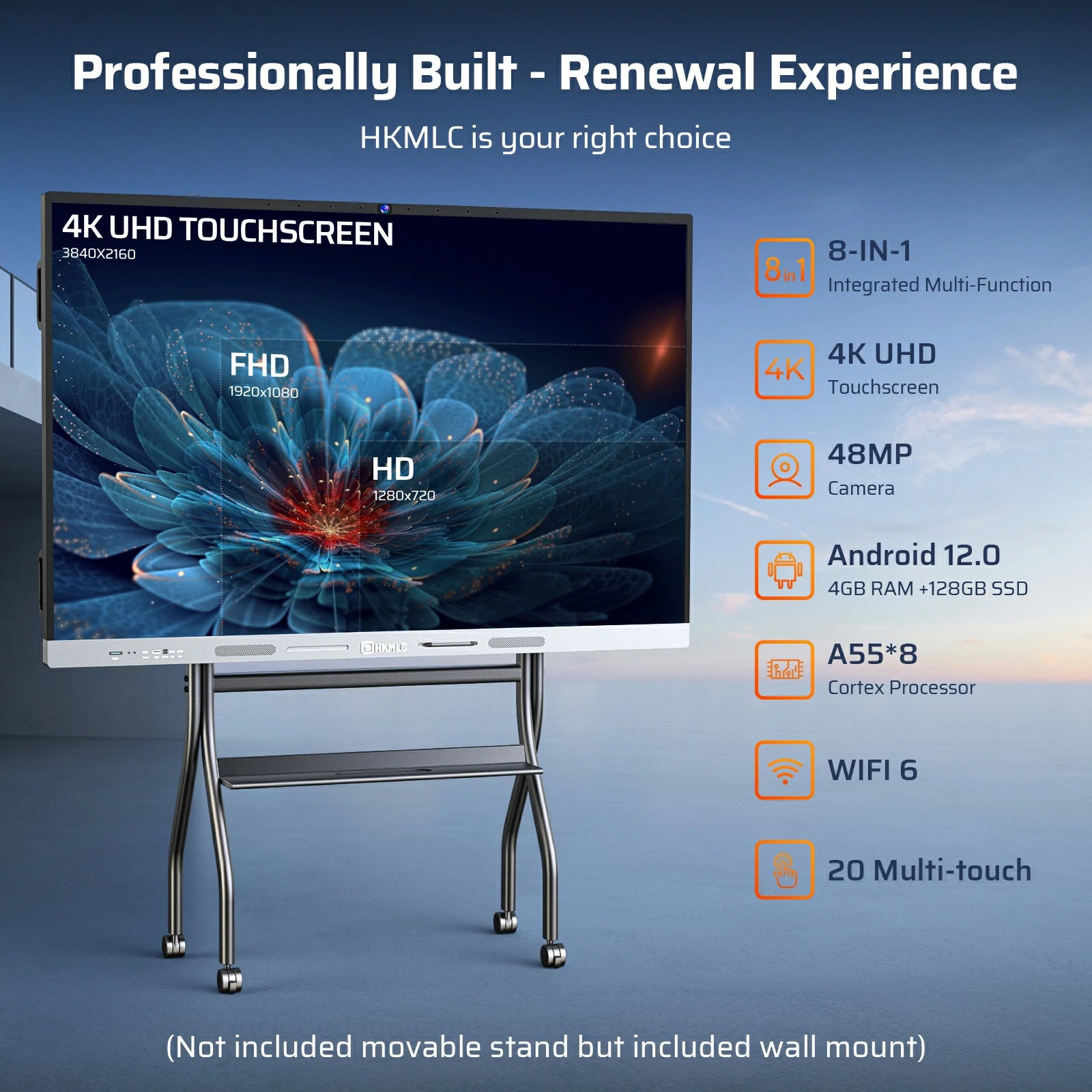 HKMLC 8-In-One Smart Board  Elite Vision 75