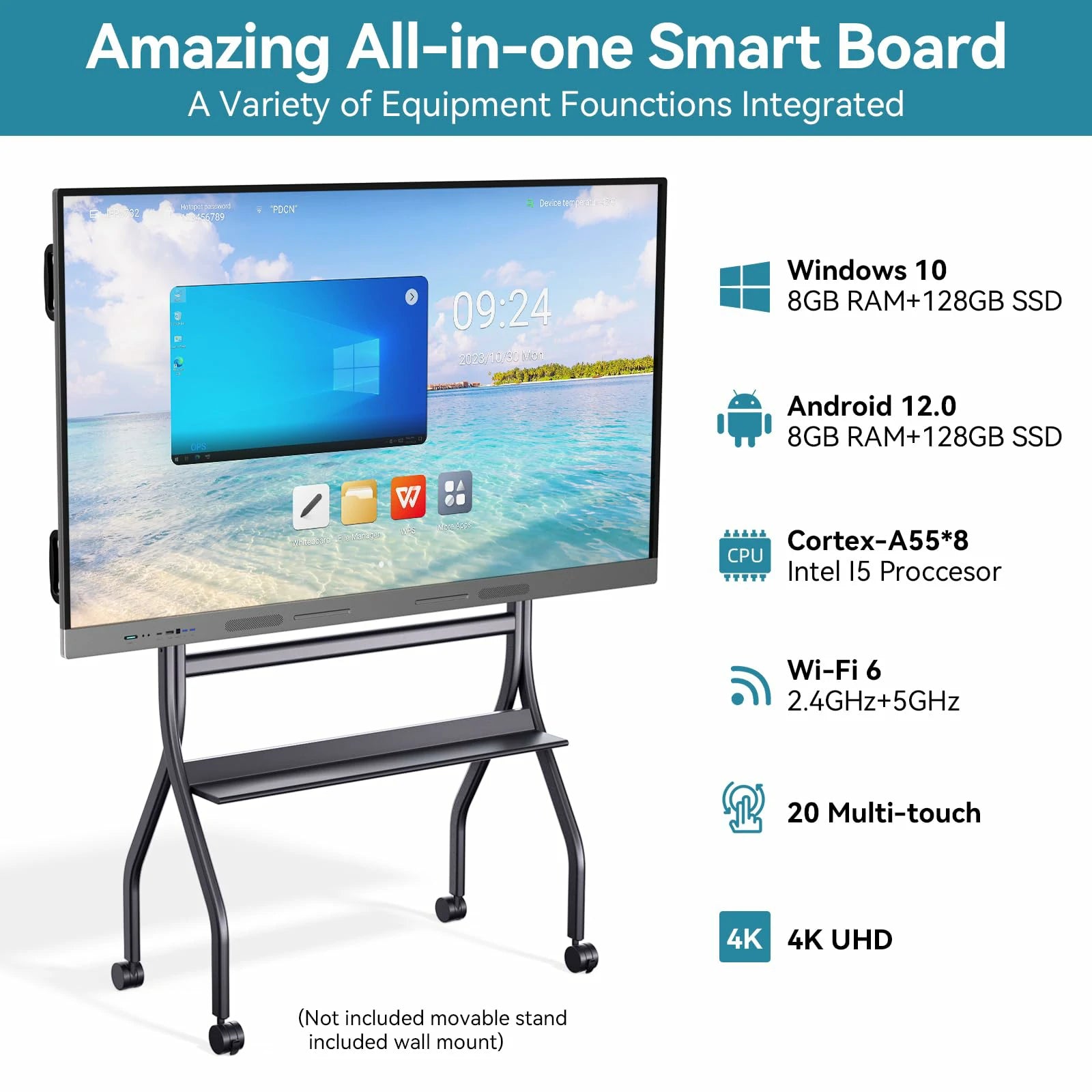 HKMLC Smart Board Explorer Elite Dual 75 - HKMLC Smart Board